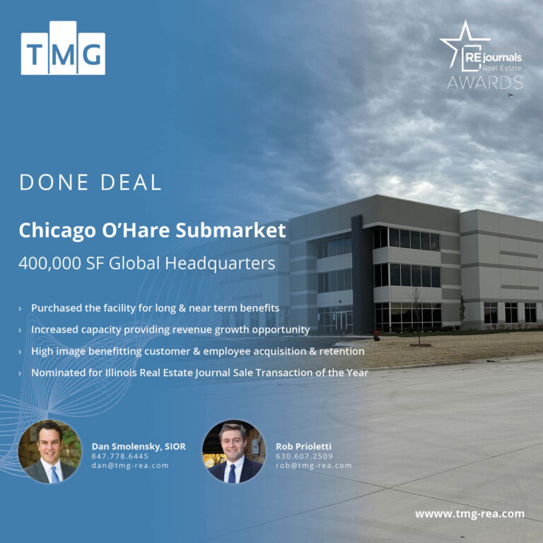 TMG Client Purchases 400,000 square foot HQ, nominated for transaction of the year